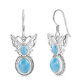 D joy AAA Larimar Ohrringe 925 Silber rhodiniert ca. 6.03 ct