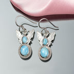 D joy AAA Larimar Ohrringe 925 Silber rhodiniert ca. 6.03 ct
