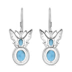 D joy AAA Larimar Ohrringe 925 Silber rhodiniert ca. 6.03 ct