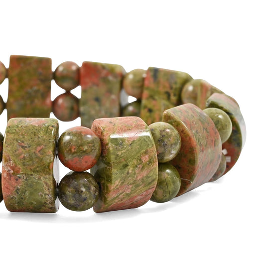 Regenbogen-Picasso Jaspis Armband, flexibel, ca. 142.50 ct