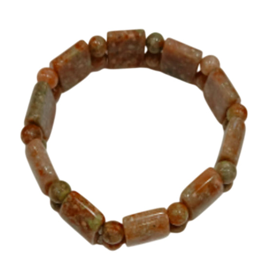 Regenbogen-Picasso Jaspis Armband, flexibel, ca. 142.50 ct