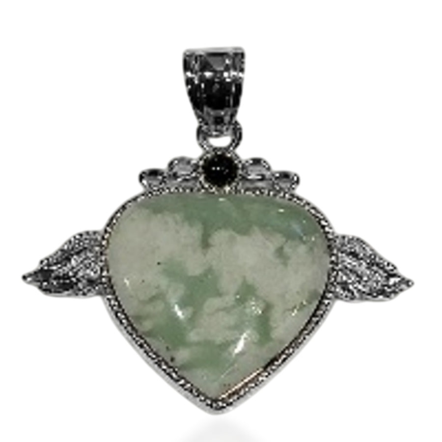 Friedensjaspis, Schwarzer Achat Anhänger ca. 45.00 ct