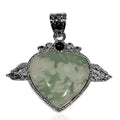 Friedensjaspis, Schwarzer Achat Anhänger ca. 45.00 ct