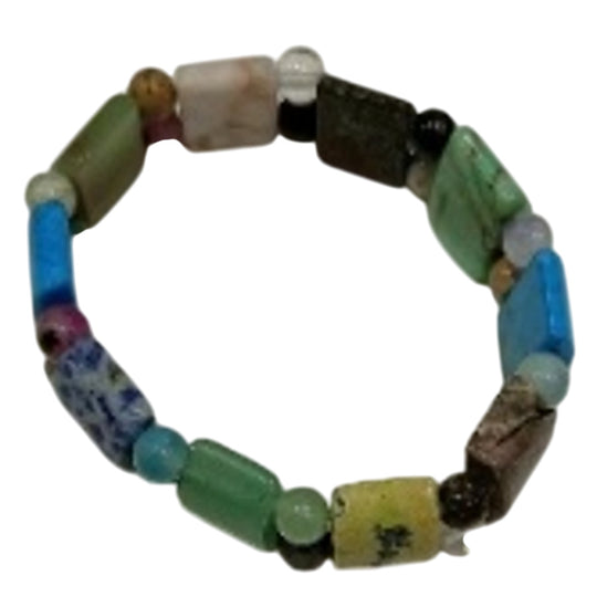 Regenbogen-Picasso Jaspis Armband, flexibel, ca. 142.50 ct