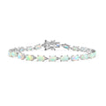 AA Natürlicher, äthiopischer Welo Opal Armband ca. 19 cm 925 Silber rhodiniert ca. 5,22 ct.