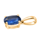 Natürlicher Kaschmir-Kyanit Anhänger 925 Silber vergoldet ca. 0.62 ct