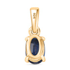 Natürlicher Kaschmir-Kyanit Anhänger 925 Silber vergoldet ca. 0.62 ct
