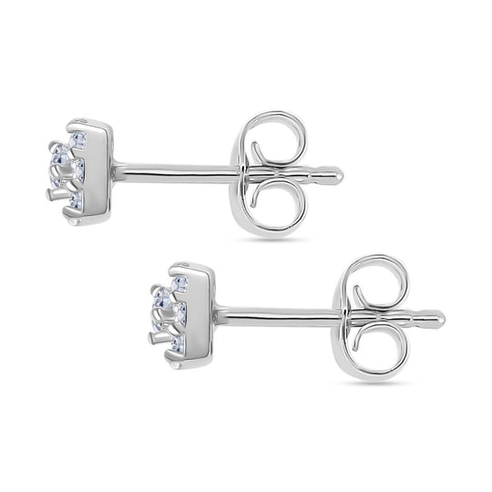 LUXURIANT DIAMOND - Lab Grown Diamant SI-GH Ohrringe 925 Silber Roségold Vermeil ca. 0.25 ct