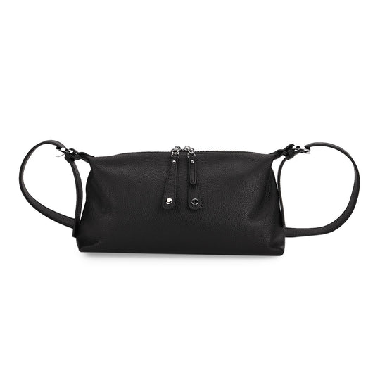 Crossbody-Bag aus Echtleder im Soft-Design, 30x8x16 cm, Burgunder