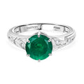 Rhapsody AAAA Kagem Sambischer Smaragd, Weißer Diamant Ring 950 Platin (Größe 19.00) ca. 2,13 ct