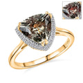 LUXORO AAA Turkizit, Weißer Diamant Ring 585 Gold (Größe 17.00) ca. 2,79 ct