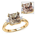 LUXORO AAA Turkizit, Weißer Diamant Ring 585 Gold (Größe 17.00) ca. 3,00 ct