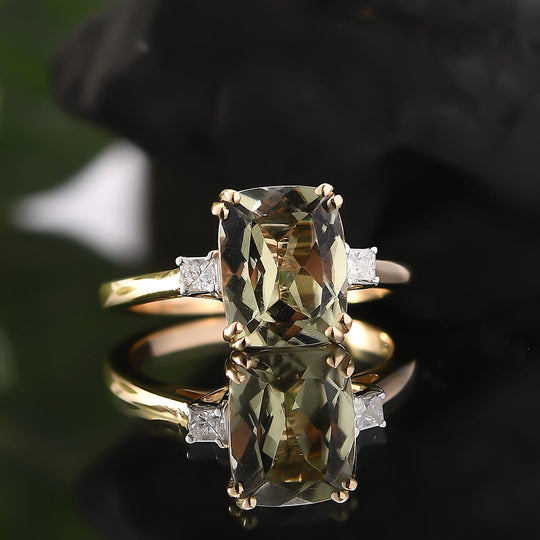 LUXORO AAA Turkizit, Weißer Diamant AGI zertifiziert Ring 585 Gold (Größe 17.00) ca. 3.00 ct