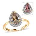 LUXORO AAA Turkizit, Weißer Diamant Ring 585 Gold (Größe 17.00) ca. 2,20 ct