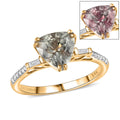 LUXORO AAA Turkizit, Weißer Diamant Ring 585 Gold (Größe 17.00) ca. 1,99 ct