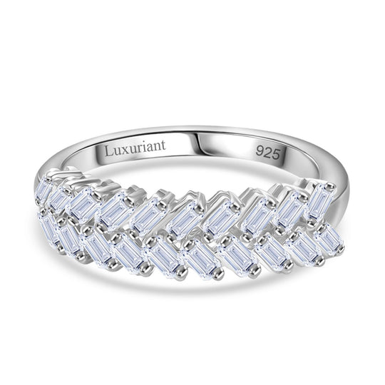 LUXURIANT DIAMOND - Lab Grown Diamant SI Ring 925 Silber rhodiniert (Größe 19.00) ca. 0.56 ct