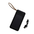 10.000 mAh Powerbank mit LED-Taschenlampe, 4 integrierten Kabeln, 14×6,8×2 cm, Schwarz