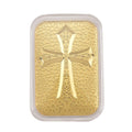 999er Gold-Barren mit Kreuz-Motiv