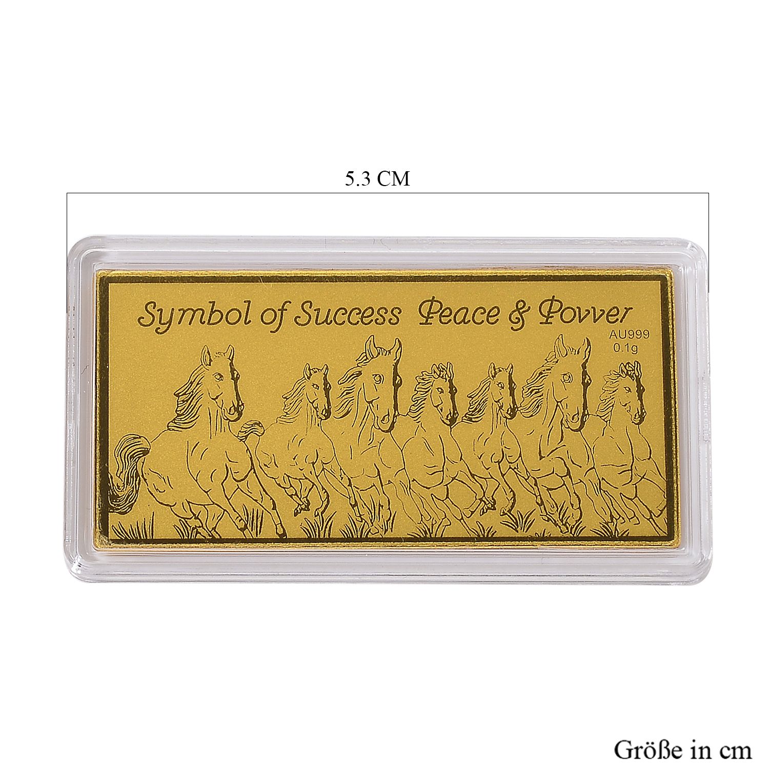 999er Gold, Goldplättchen mit Pferde-Motiv 100mg