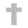 RHAPSODY IGI zertifizierter VS-EF Diamant Kreuz Anhänger in 950 Platin - 0,50 ct.