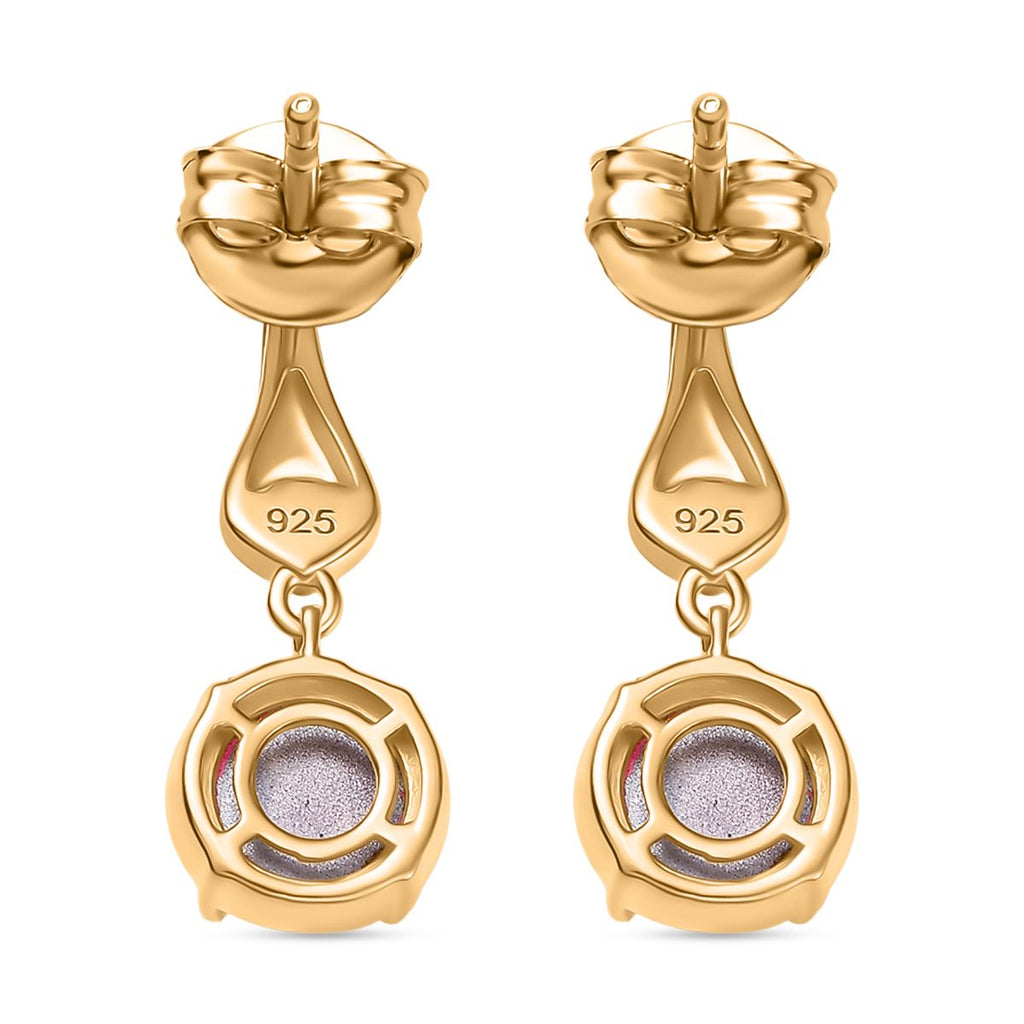 Ohrringe 925 Silber 750 Gelb Vergoldet ca. 3,01 ct.