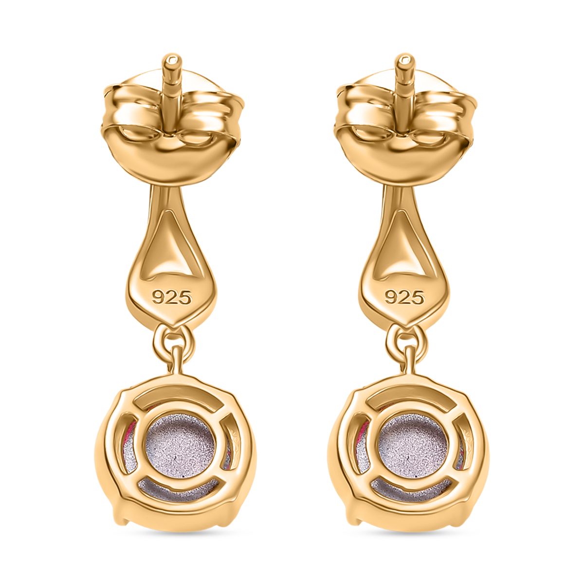 Ohrringe 925 Silber 750 Gelb Vergoldet ca. 3,01 ct.