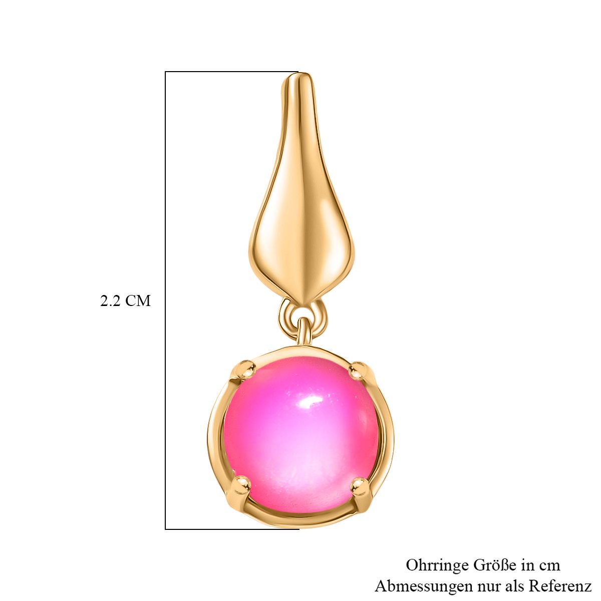 Ohrringe 925 Silber 750 Gelb Vergoldet ca. 3,01 ct.