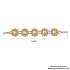 D'Joy Süßwasser Perle (11 mm) Armband ca. 18.5 cm 925 Silber 750 Gelbgold vermeil