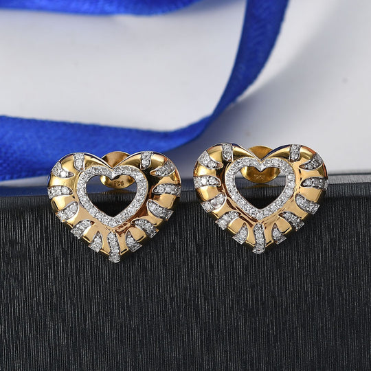 LUXURIANT DIAMOND - Lab Grown Diamant SI-GH  Ohrringe 925 Silber 750 Gelbgold Vermeil ca. 0.50 ct