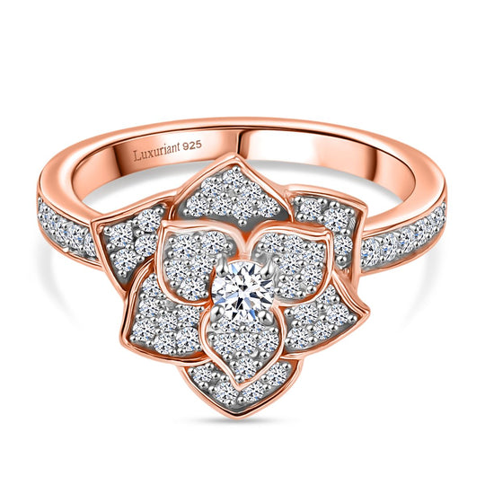 LUXURIANT DIAMOND - Lab Grown Diamant SI-GH Ring 925 Silber (Größe 17.00) ca. 0.50 ct