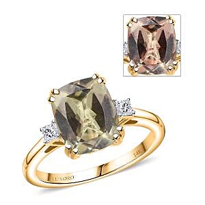 LUXORO AAA Turkizit, Weißer Diamant AGI zertifiziert Ring 585 Gold (Größe 20.00) ca. 3.77 ct