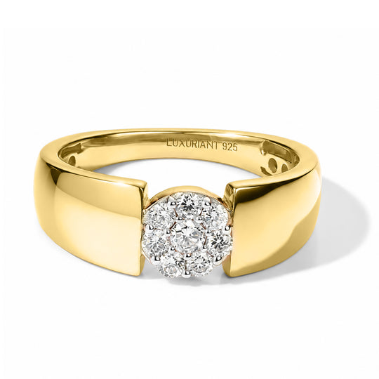 LUXURIANT DIAMOND - Lab Grown Diamant SI-GH Ring 925 Silber Roségold Vermeil (Größe 17.00) (10-15 Werktage Lieferzeit) ) ca. 0.25 ct
