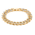 Weißer Kristall Armband ca. 19 cm, Goldfarben