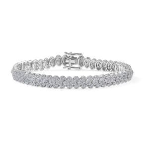 LUXURIANT DIAMOND - Lab Grown Diamant SI-GH SGL zertifiziert Armband ca. 19 cm 925 Silber rhodiniert ca. 5.00 ct