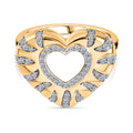 LUXURIANT SI Labor Diamant Ring, 925 Silber 750 Gelbgold Vermeil - 0,36 ct.