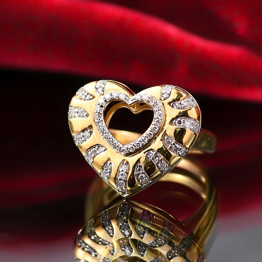 LUXURIANT DIAMOND - Lab Grown Diamant SI-GH Ring 925 Silber 750 Roségold Vermeil (Größe 20.00) ca. 0.33 ct