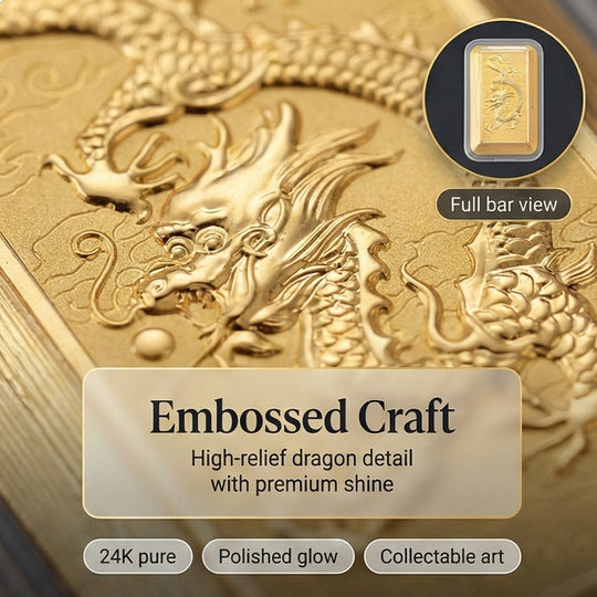 999er Goldfolie mit Drache, 200 mg