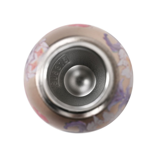 Doppelwandige Edelstahl-Trinkflasche, 260ml, mit Pfauenmotiv