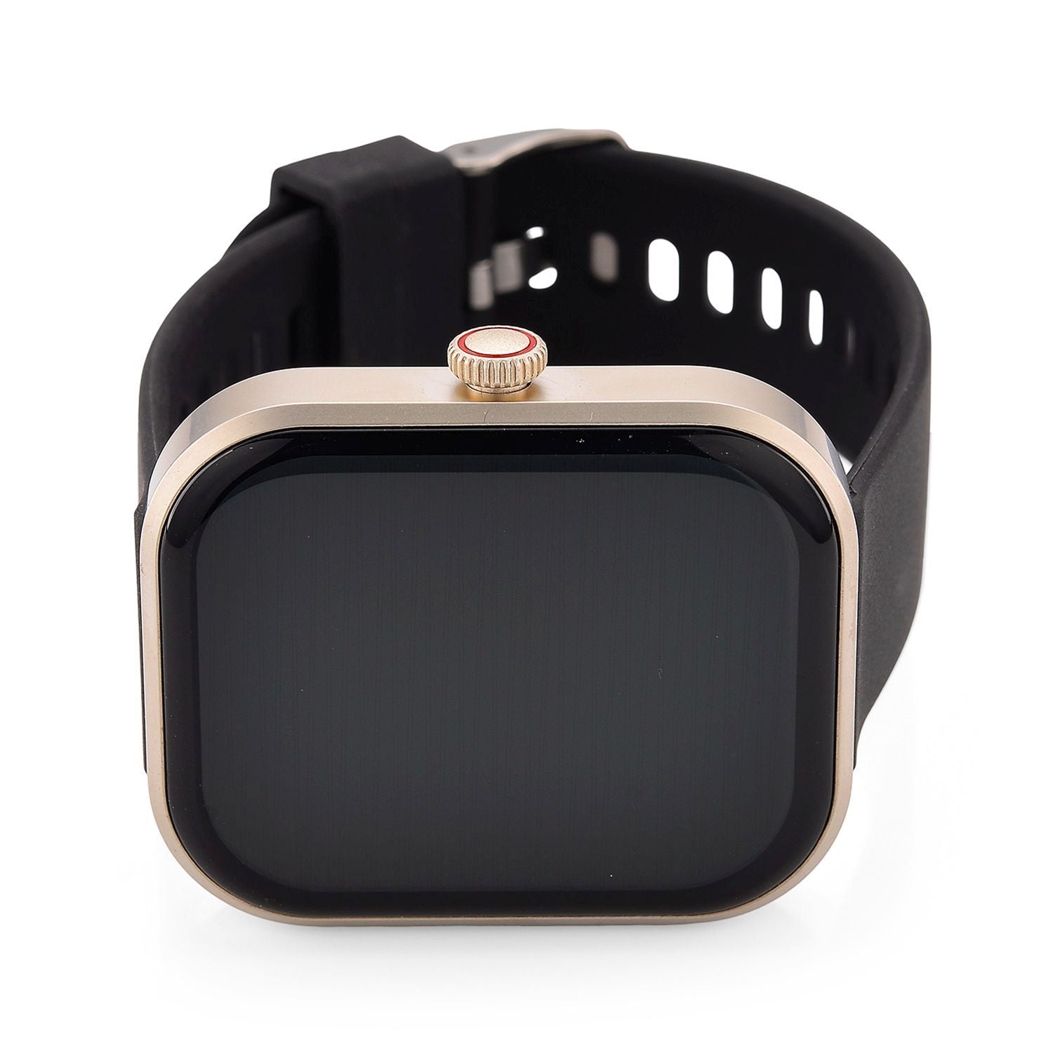 G21 Smartwatch, 2.01 Zoll HD Display, Gold-Schwarzes Silikonarmband