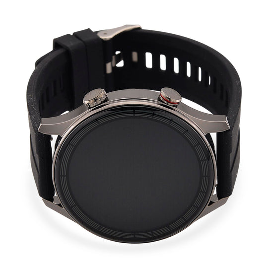 L10 Smartwatch, 1.5 Zoll HD Display, Herzfrequenz-, Blutdruck- und Blutsauerstoffmessung, Schwarz-Graues Silikonarmband