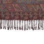 Schal mit feinem Paisley-Muster und Fransen, Einheitsgröße, Türkis