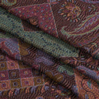 Schal mit Paisley-Muster und Fransen, Einheitsgröße, Braun