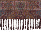 Schal mit Paisley-Muster und Fransen, Einheitsgröße, Rot