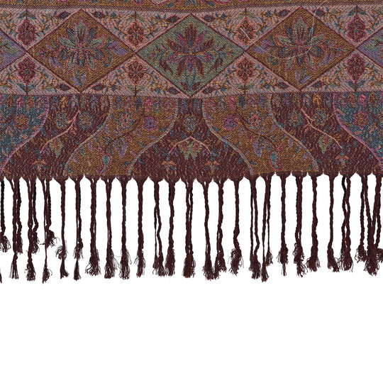 Schal mit Paisley-Muster und Fransen, Einheitsgröße, Rot