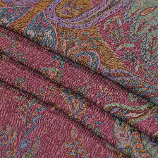 Schal mit Paisley-Muster und Fransen, Einheitsgröße, Rot