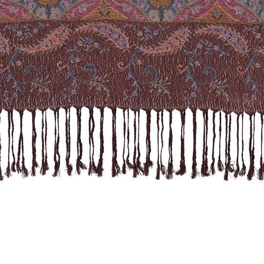 Schal mit Paisley-Muster und Fransen, Einheitsgröße, Beige