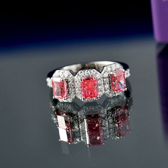 LUXURIANT DIAMOND - Lab Grown Rosa Diamant VS, Lab Grown Diamant VS-EF IGI zertifiziert Ring 950 Platin (Größe 17.00)  ca. 2.00 ct