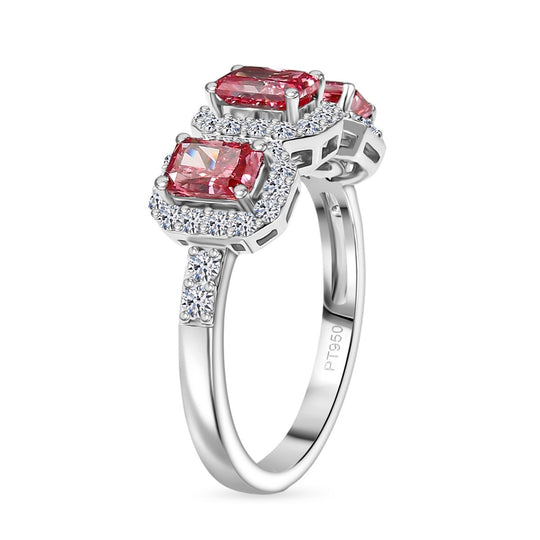 LUXURIANT DIAMOND - Lab Grown Rosa Diamant VS, Lab Grown Diamant VS-EF IGI zertifiziert Ring 950 Platin (Größe 17.00)  ca. 2.00 ct