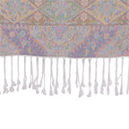 Schal mit Paisley-Muster und Fransen, 70x180cm, Cremeweiß