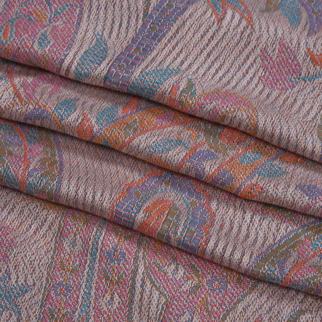 Schal mit Paisley-Muster und Fransen, 70x180cm, Terrakotta